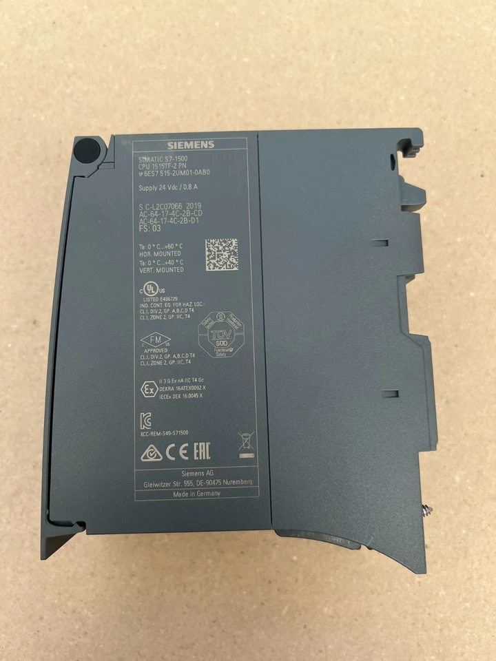 6ES7515-2UM01-0AB0 SIMATIC S7-1500TF CPU 1515TF-2 PN - Immagine 3 di 3