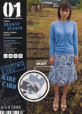 HIT'S LIMITED 2007 JAPANESE IDOL MISATO HIRATA #1 53/350 RELIC CARD