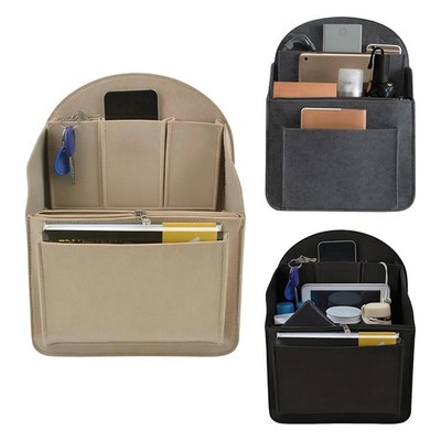 1pc Felt Backpack Organizer Insert Multi-Pocket Shoulder Bag Storage Handbag