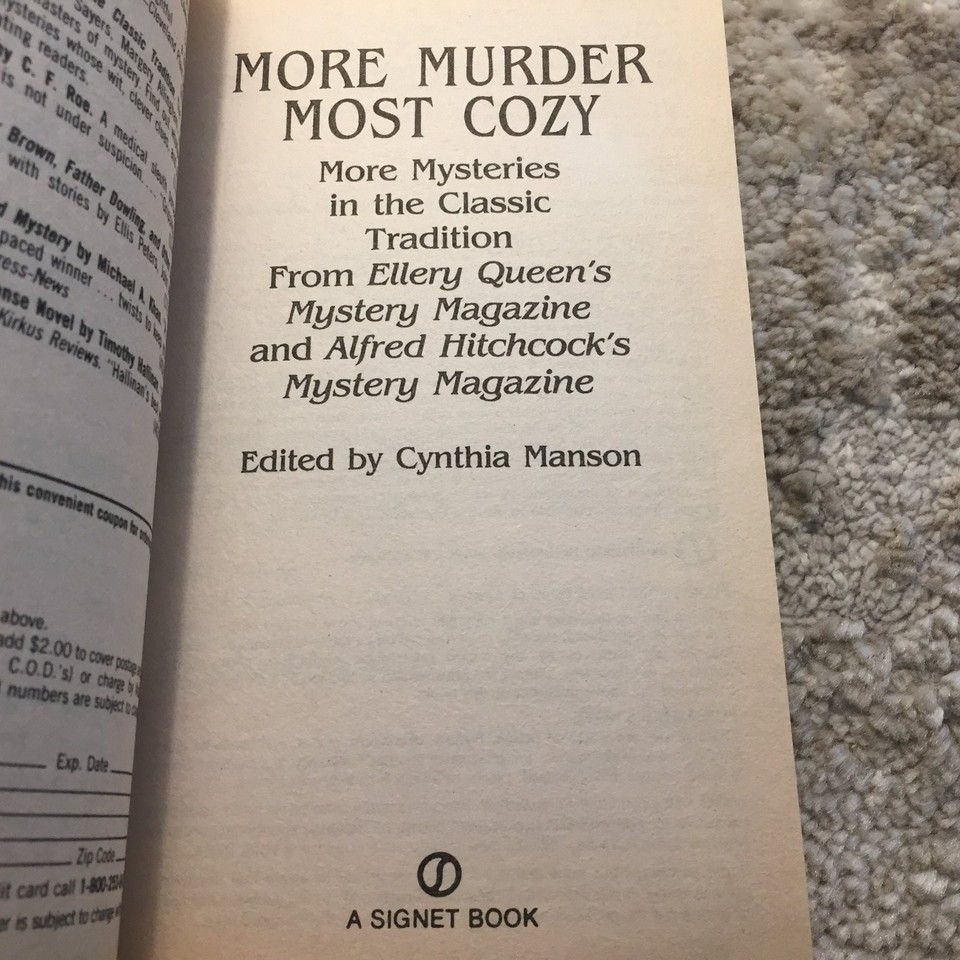 More Murder Most Cozy Agatha Christie 1993 Mystery Anthology