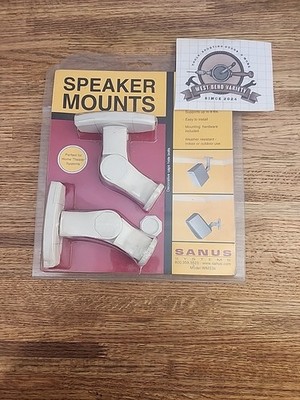 Sanus WMS3s Tilt/Swivel Speaker Mounts Home Theater Wall/Ceiling, WHITE