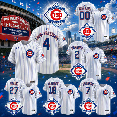Chi.ca.go Cubs Personalized Home 150th Anniversary Limited Fan Made 3D Jersey