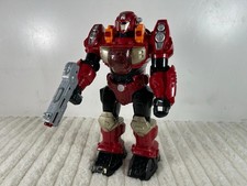 Mars Turbotron Red Black Plastic Sounds Walks 12" Robot Toy Working