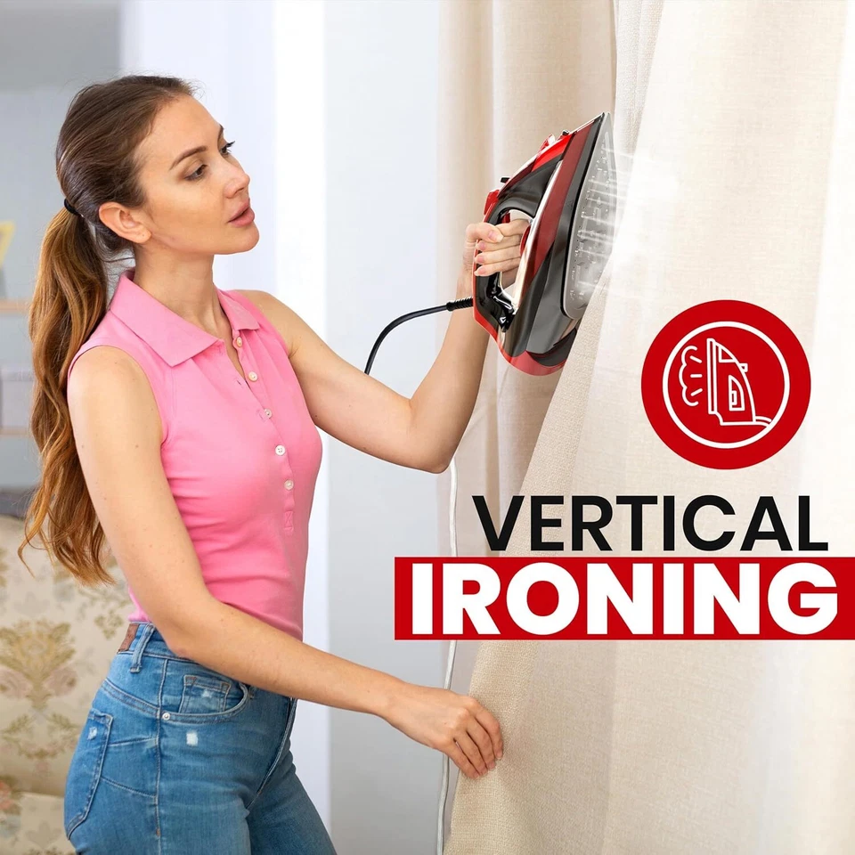 Plancha de vapor para ropa - Suela antiadherente - Plancha de ropa 1800W Foto 4 de 4