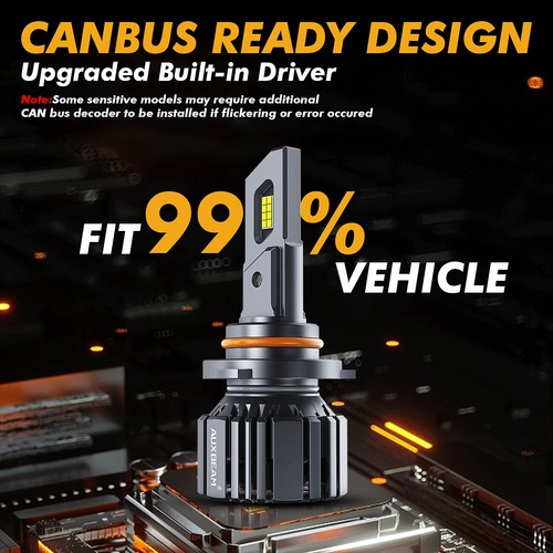 AUXBEAM 9005 HB3 LED Headlight Super Bright Bulb Kit HIGH/LOW Beam 6500K 28000LM - Picture 10 of 13