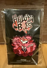 New Shark Robot Helluva Boss Valentine's Day 2025 Vassago Pink Rose Enamel Pin
