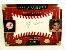Yogi Berra 2004 Upper Deck Sweet Spot Signature#18/25 AUTO!Yankees C HOF AUTO