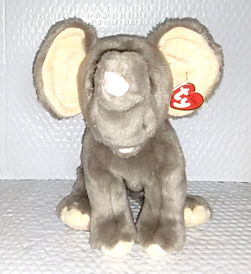 Ty Classic QUAKE The Elephant Gray 13in Soft Plush Animal 2007