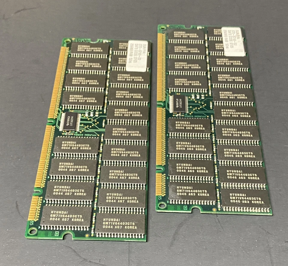 Sun Ultra 10 X7039A 2x 370-3799 512MB (2x 256MB DIMMs) Memory Kit TESTED - Image 3 of 4
