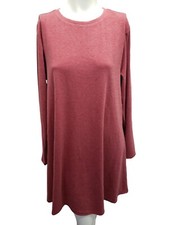 FOREVER 21 Red Dress Knee Length Long Sleeve Knit Extra Large NWT