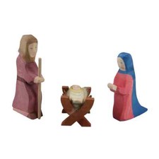 Ostheimer Holy Family II - 4 Parts Mary Joseph Crib With Child Figure