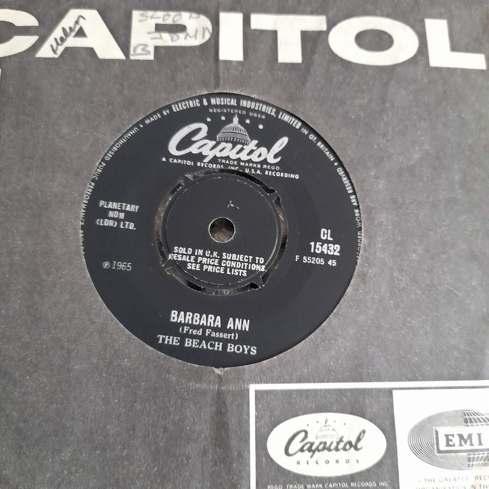 THE BEACH BOYS 7 x 7" SINGLES JOB LOT COLLECTION UK / USA