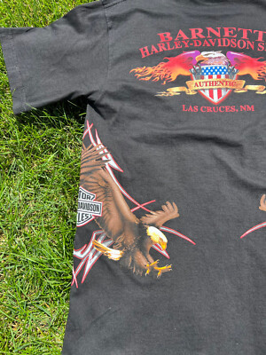 T-shirt Vintage Harley-Davidson 2001 - Las Cruces NM Motif Double Face - Taille XXL - Occasion Très Bon état