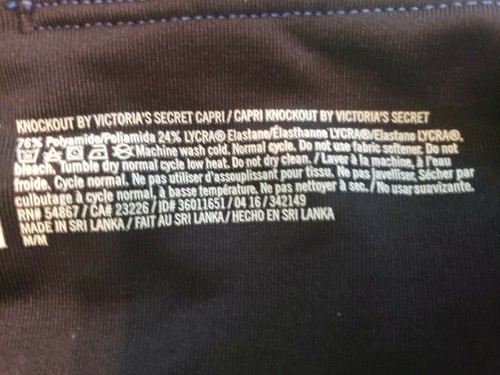 Victoria’s Secret VSX Sport Crop Leggings Medium, colorful, run gym yoga - Picture 6 of 10