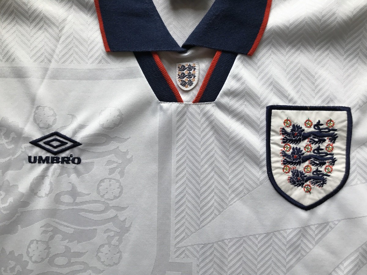 ENGLAND 1993 1995 HOME FOOTBALL SHIRT SOCCER JERSEY UMBRO ENGLAND 1993 1995 HOME FOOTBALL SHIRT SOCCER JERSEY UMBRO