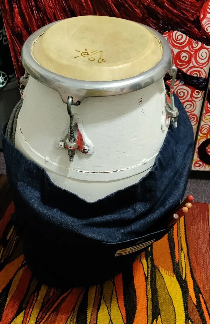 Candombe Drum Tambor Chico Skin Top With Tali And Bag Uruguay