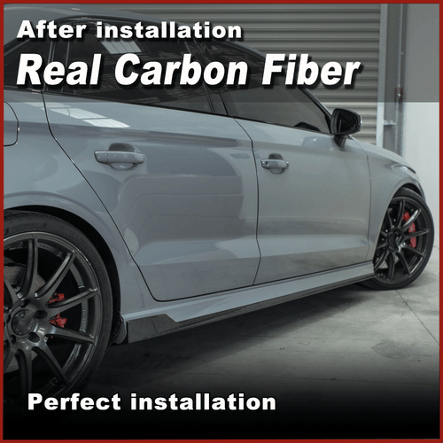 Alerón lateral de carbono Side Lippe Skirt se adapta a Audi S3 RS3 2014-2020 - Imagen 3 de 12