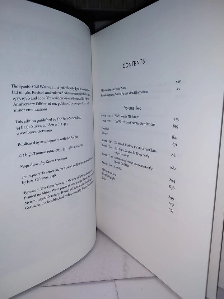 The Spanish Civil War -Hugh Thomas - Folio Society - 2014 1st ed. - History - Image 3 of 4