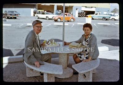 1970s Slide Eating Outside Arby's Roast Beef Circle Table Arizona #4944