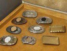 Mixed Assorted Vintage Belt Buckle Lot Of 9 