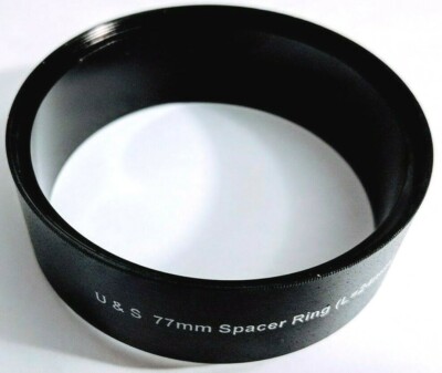 77mm Spacer Metal Adapter Ring For Lens Filter Tube Hood Add Space 77 mm L=24mm 