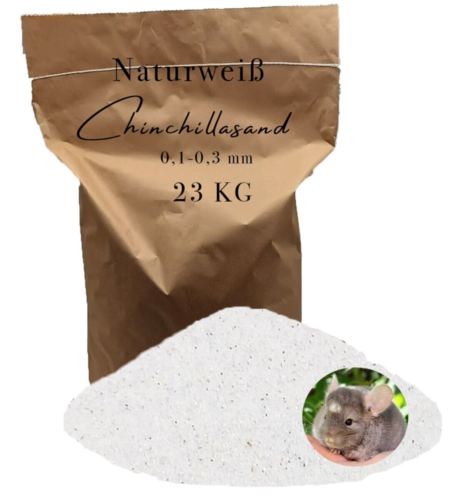 Chinchillasand weiß Badesand Staubbad Hamster Mäuse Ratten 0,1-0,3mm Fellpflege - Bild 1 von 5
