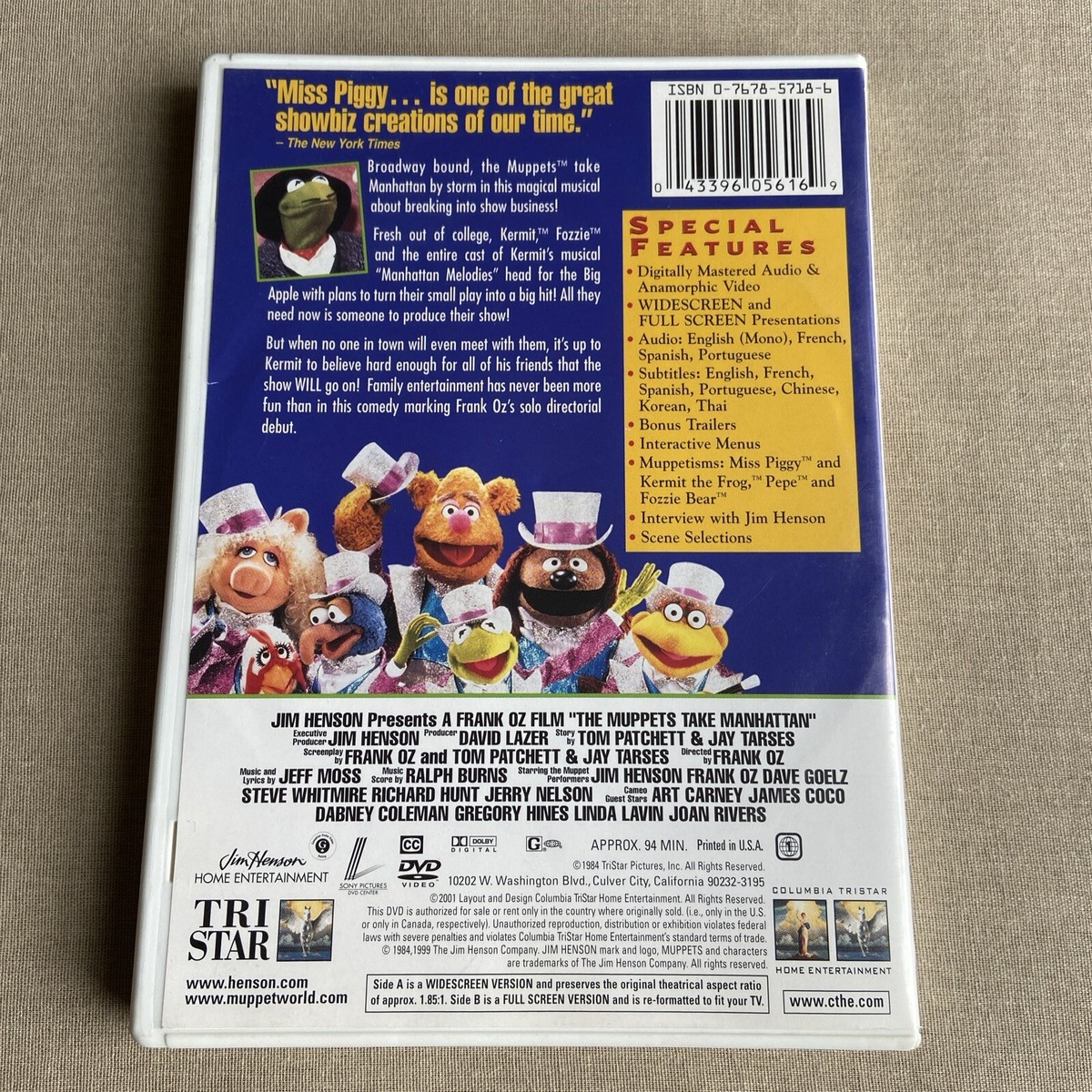 The Muppets Take Manhattan (DVD 1984) Film 3 Jim Henson Frank Oz