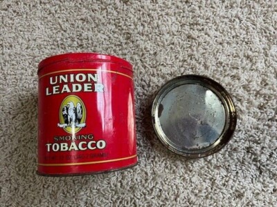 union leader smoking tobacco can Tin Antique Advertising Union Leader 12 oz. Smoking