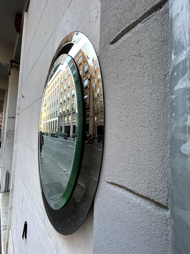 GRANDE SPECCHIO 60s GRIGIO DOPPIO VET MURANO ANTONIO LUPI CRISTAL - LUXOR MIRROR - Picture 9 of 17