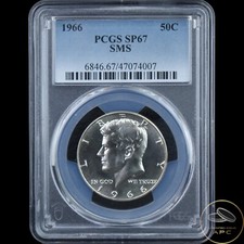 1966 SMS Kennedy Silver Half Dollar PCGS SP67 Special Mint Set