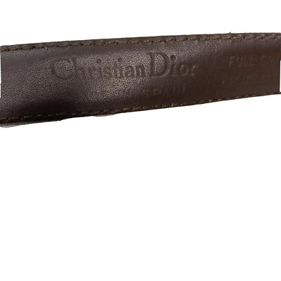 Christian Dior ブラックレザーベルト Christian Dior Unisex Burgundy Belt Skinny Split Leather 219137