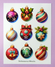 Christmas Ornaments Sticker Sheet