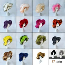 Faux Fur Bucket Hat Fluffy Plush Wide Brim Oversized Baggy Warm Winter Women