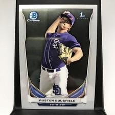 2014 Bowman Draft Chrome 1st Rookie Rc Auston Bousfield San Diego Padres #CDP127