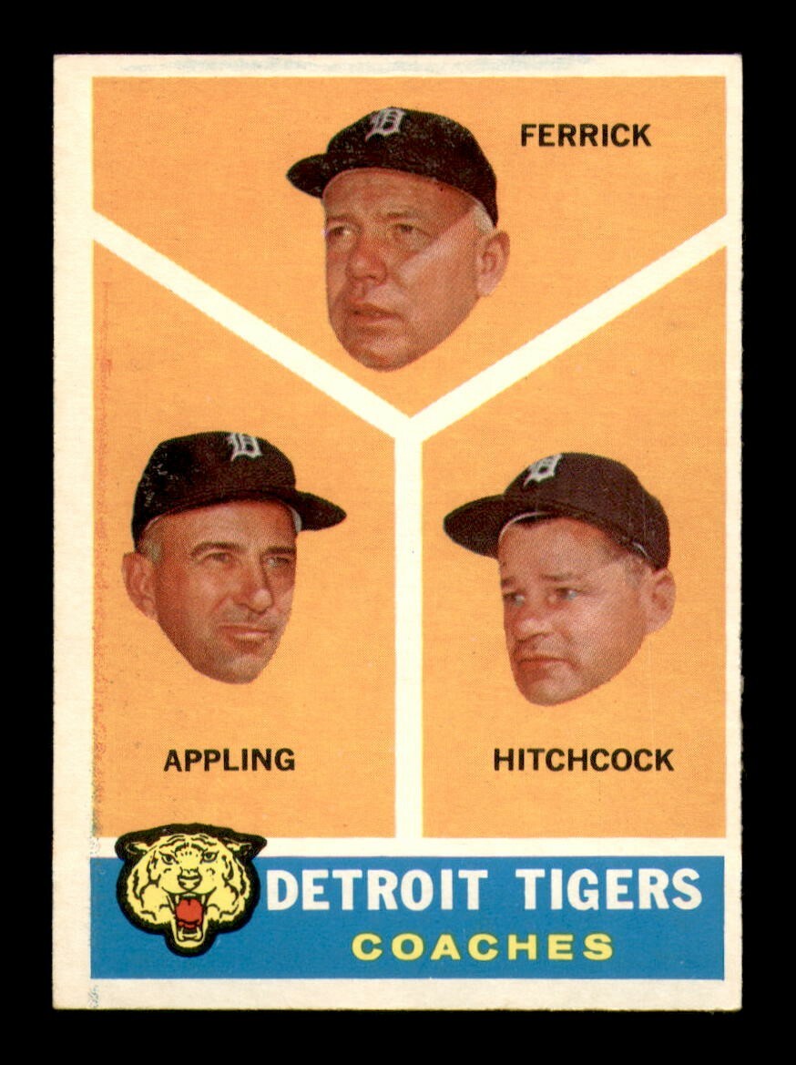 1960 Topps #461 Detroit Tigers Coaches NM-MT Condition OBGcards