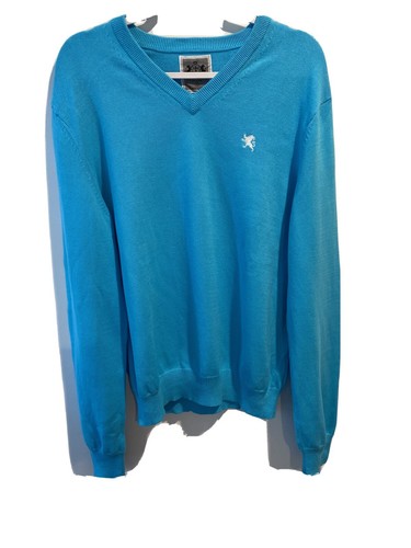 Cotton Blue V-Neck Sweater 