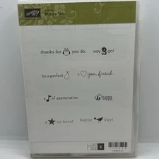 Stampin Up! "Picture This" Cling Rubber Stamp Set Of 8 Sayings Expressions NEW