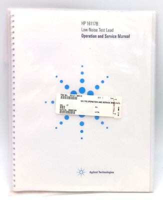 Agilent Technologies HP 16117B Low Noise Test Lead Operation & Service Manual