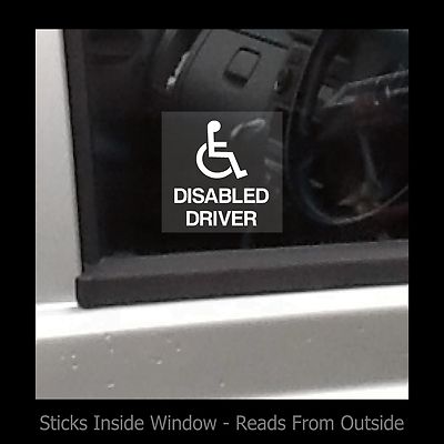 Disabled Driver - Window Sticker / Sign - Access, Disabled, Parking ...