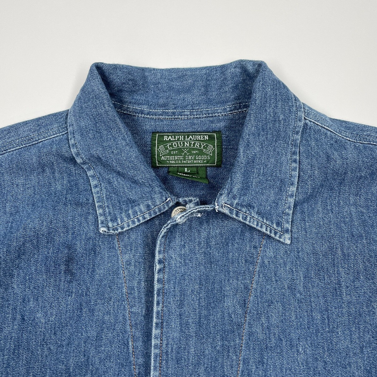 〓POLO COUNTRY〓 ポロカントリー blue denim VTG 90s Polo Country Ralph Lauren Mens 31 X 30 * USA Made