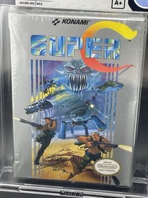 Super C Contra NES Brand New Factory Sealed Nintendo WATA Graded 8.5 A+