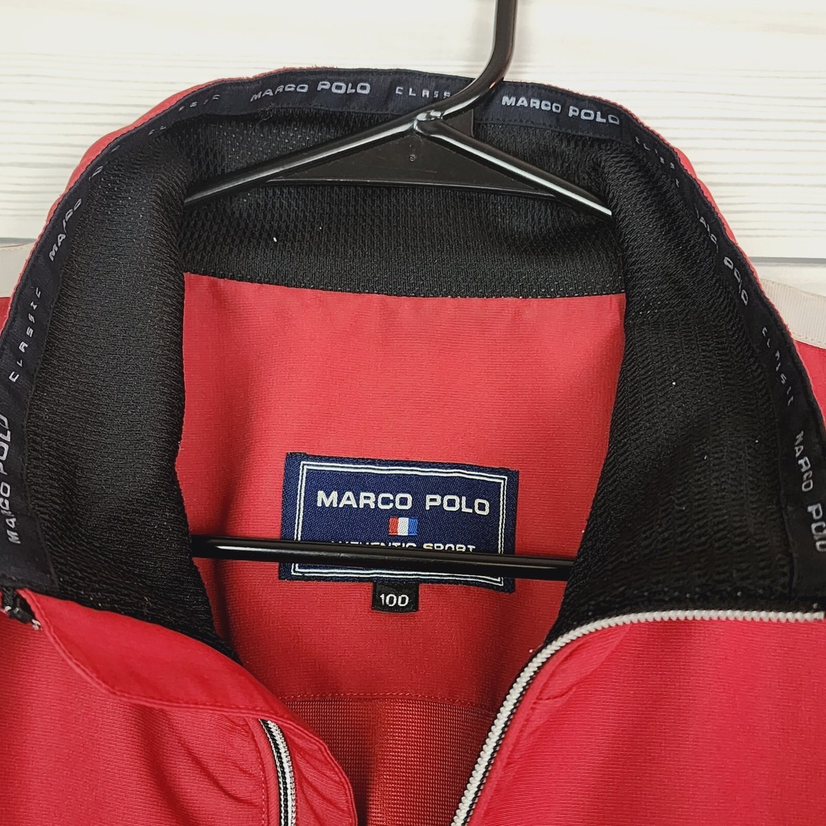 ~90's euro vintage MARCO 'POLO ウールジャケット Vintage Marco Polo 100 Authentic Sport Track Suit Red