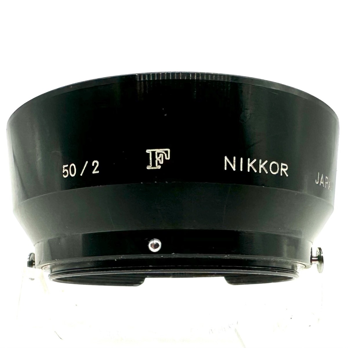 Excellent Vintage NIKKOR F 50/2 Snap On Lens Hood (Shade) by NIKON 