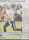 Drew Brees Signed Newspaper Rookie Auto Photo - UNIQUE ITEM - SAINTS CHARGERS 🔥