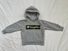 Champion kids size 5 grey pullover hoodie with camo detail