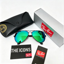 RAY-BAN RB3026, aviator sunglasses , Black Frame/Large 62mm Green Lens