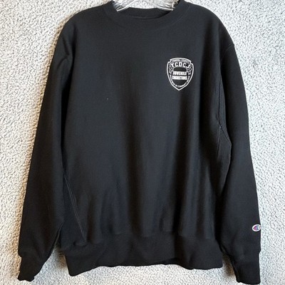 Oregon Juvenile Corrections Center Sweatshirt Large Champion Reverse Weave Black