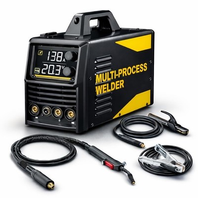 NEW! BERGER 135 Amp 3-in-1 Multiprocess Welder 120V Flux TIG Stick Full Kit
