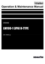 Komatsu LW100-1 JPN H-TYPE Manuale Manutenzione Operatori Gru SN 10090-up
