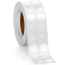 3000 Pcs Clear Circle Stickers 0.5 Inch Clear Round Adhesive Transpare
